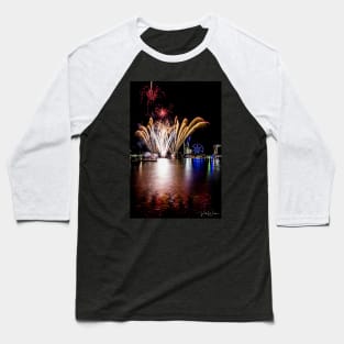 Fireworks featuring Melbourne Star, Melbourne Docklands, Victoria, Australia. Baseball T-Shirt